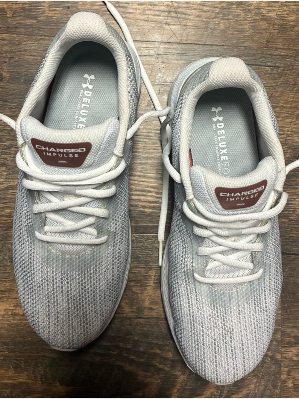 Under Armour Charged Impulse Women’s Athletic Shoes - Light Gray/White - Picture 5 of 11
